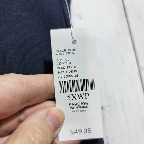 NWT Catherines Women's Plus Size Ponte Knit Legging Blue Size 5X 34/36 Petite. - Picture 3 of 6